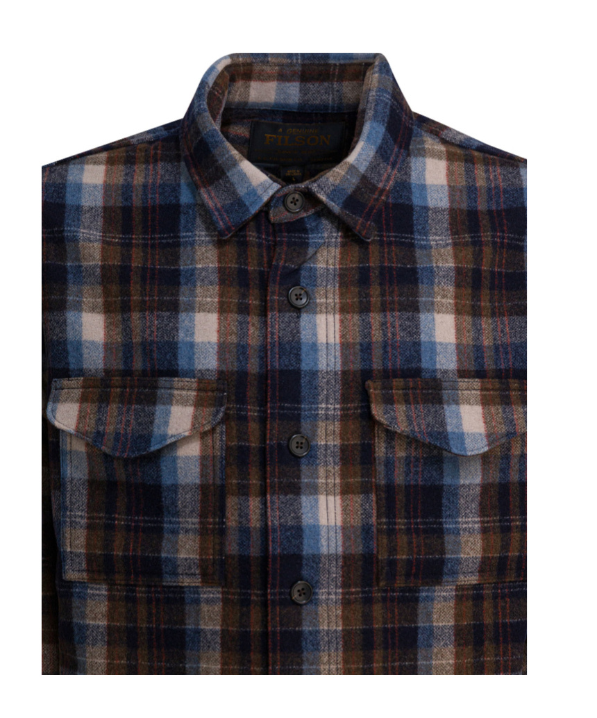 Filson Wool Overshirt Jacket In Blue