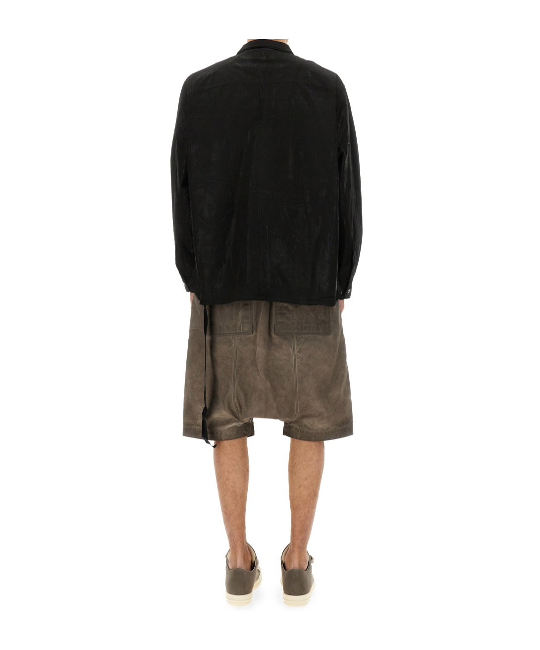 Rick Owens Drkshdw Overshirt With Chest Pockets And Long Sleeves In Black