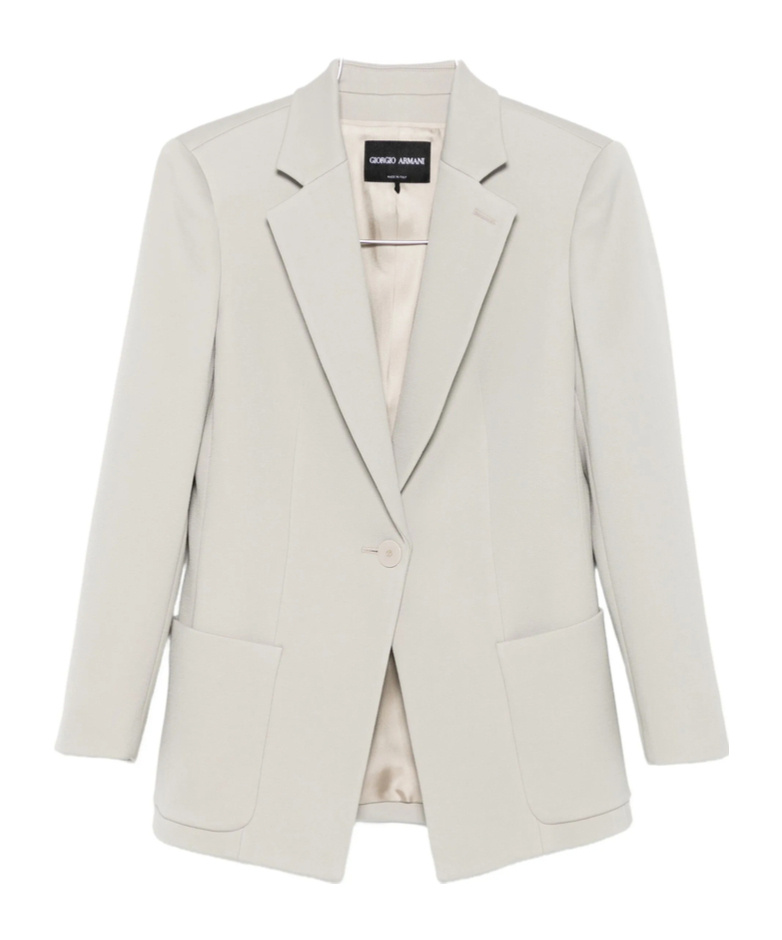 Giorgio Armani Single-button Patch-pocket Blazer In White