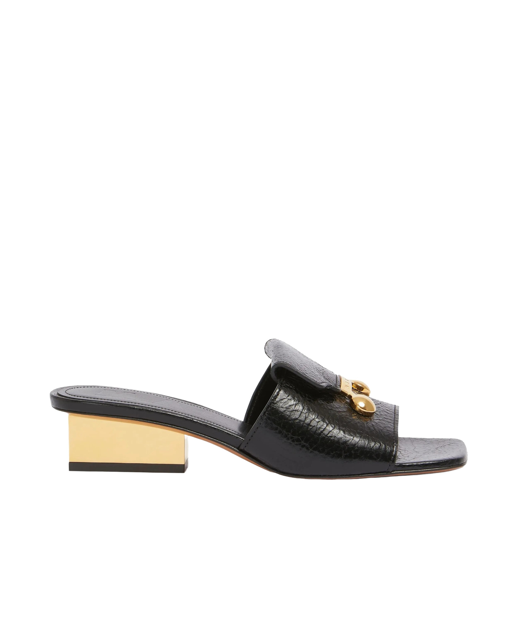 Marni Black Leather Trunkaroo Sandal In Black