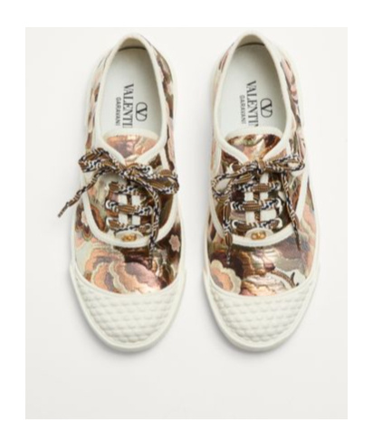 Valentino Lace-up Low-cut Casual Shoes In White