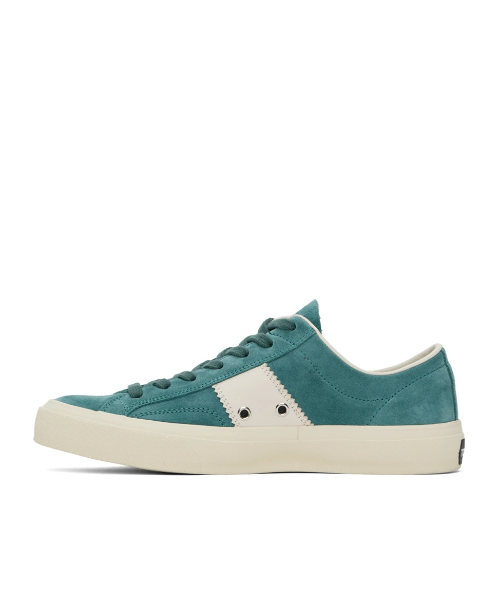 Tom Ford Round Head Flat Low-cut Skate Shoes In Blue