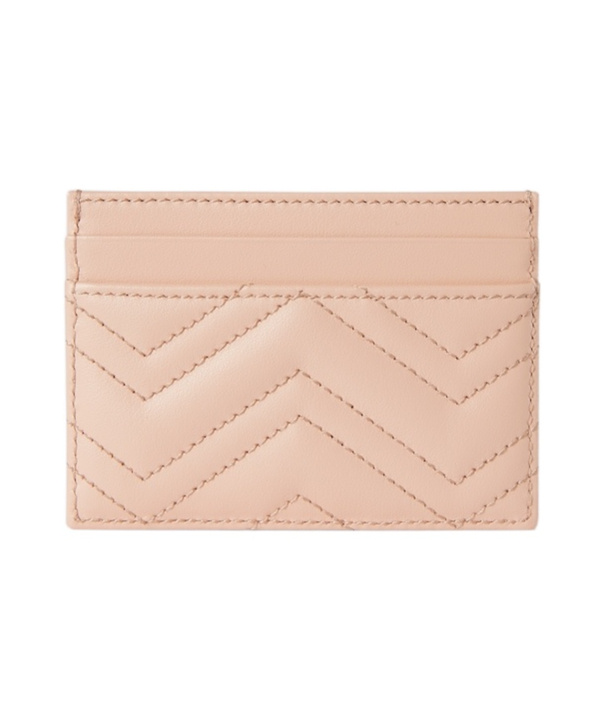 Gucci Gg Marmont Series Card Holders In Nude