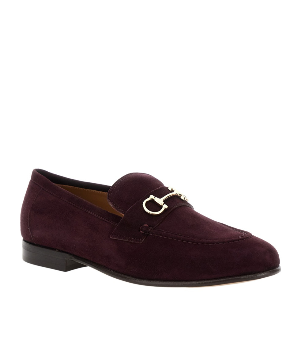Ferragamo Round Toe Loafers In Black