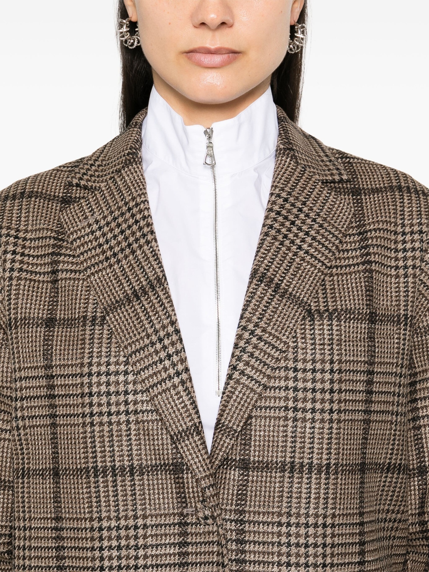 Shop Officine Generale Antonia Blazer In Brown