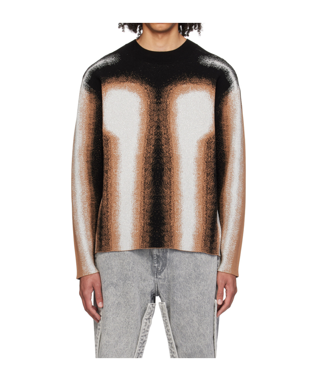 Y/project Drop-shoulder Gradient Knitted Jumper In Multicolor