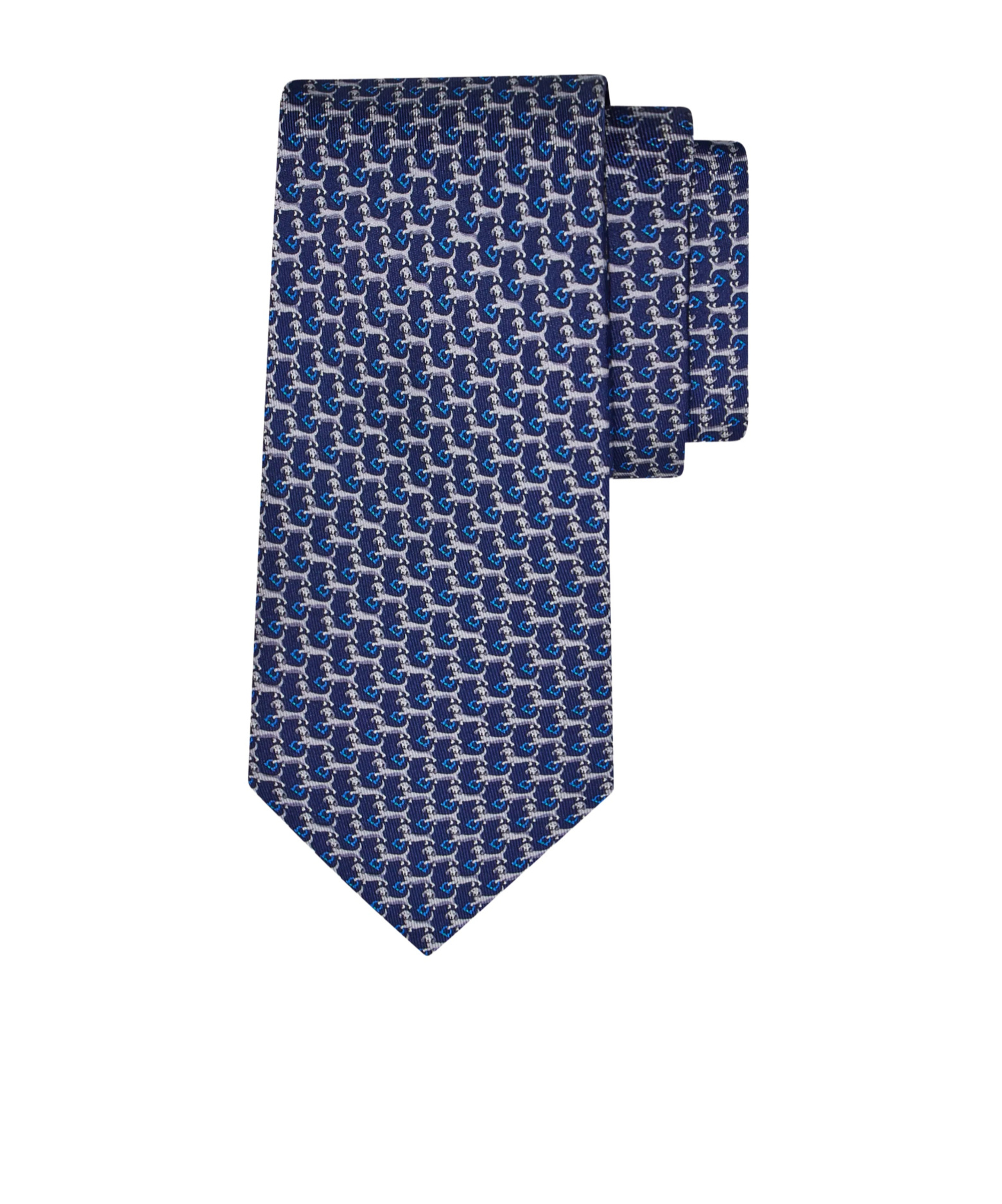 Ferragamo Dachshund Print Silk Tie
