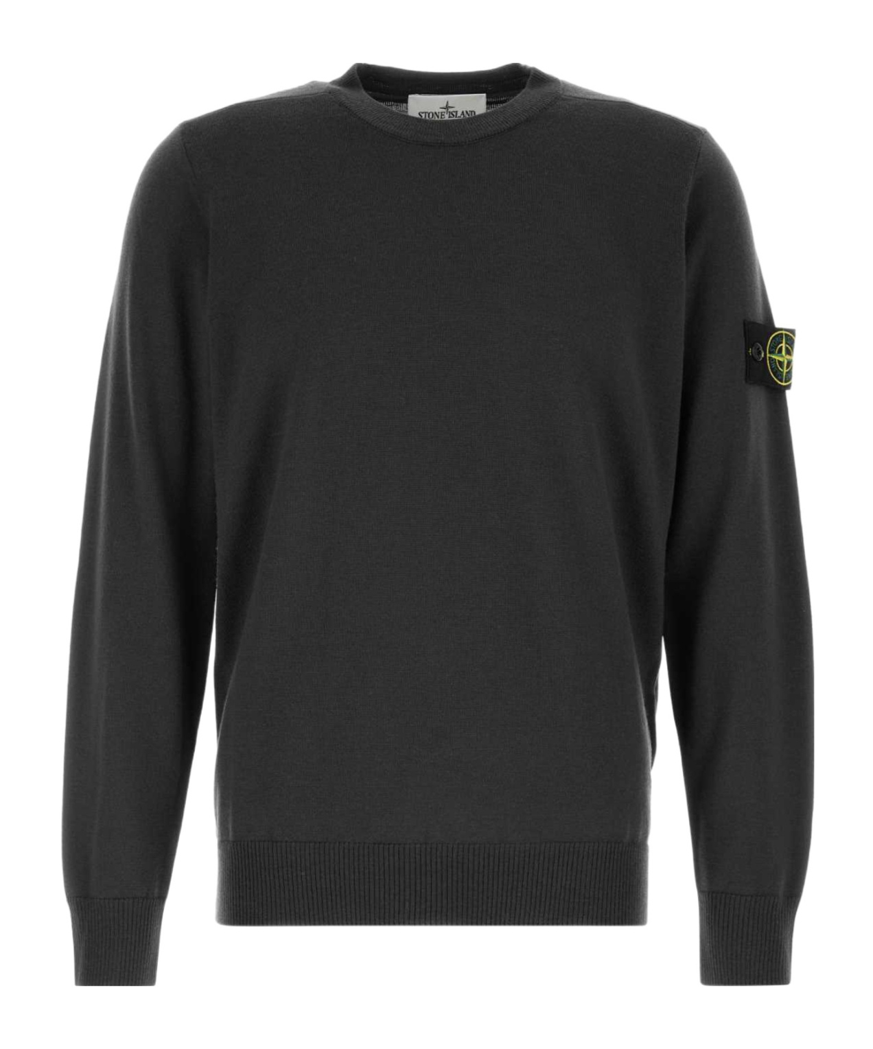 Stone Island Ghost Light Wool Knit Sweater In Gray