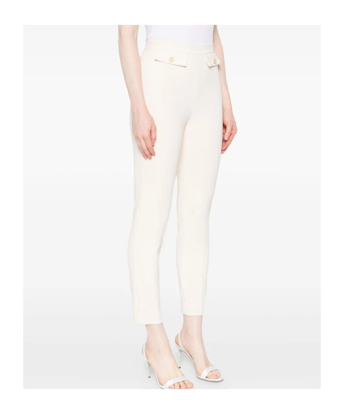 Elisabetta Franchi High-waist Trousers In White