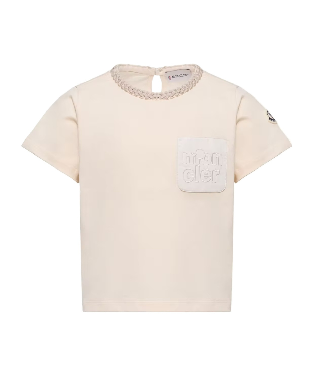 Moncler Kids' Enfant Logo Pocket T-shirt In Gray