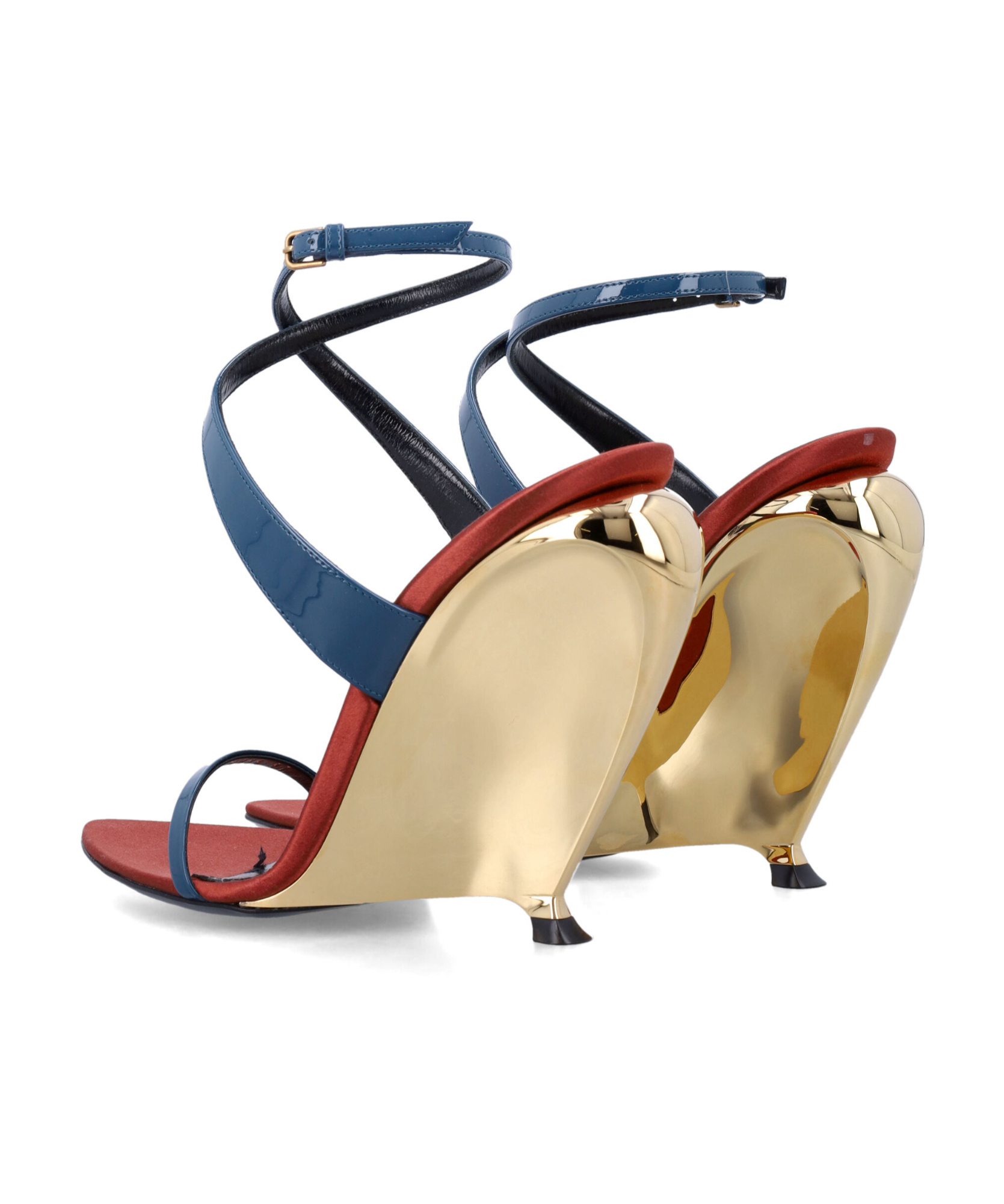 Shop Saint Laurent Open Toe Wedge Sandals