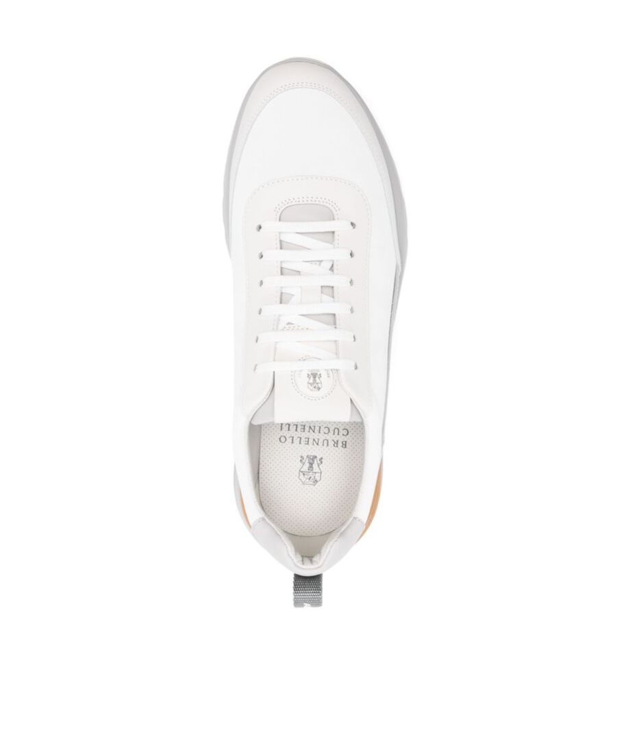 Brunello Cucinelli Leather Sneakers In White