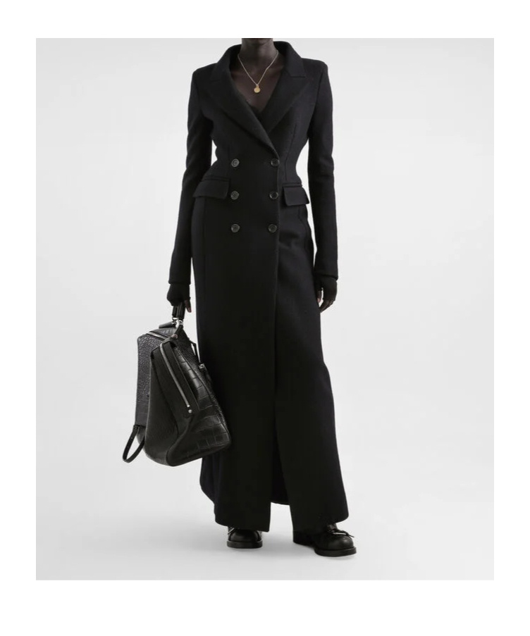 Dolce & Gabbana Double-breasted Coat In Black
