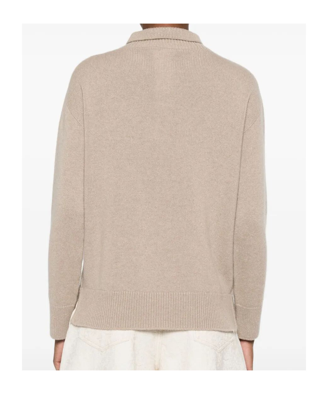 Max Mara High-neck Cashmere Sweater In Neutral