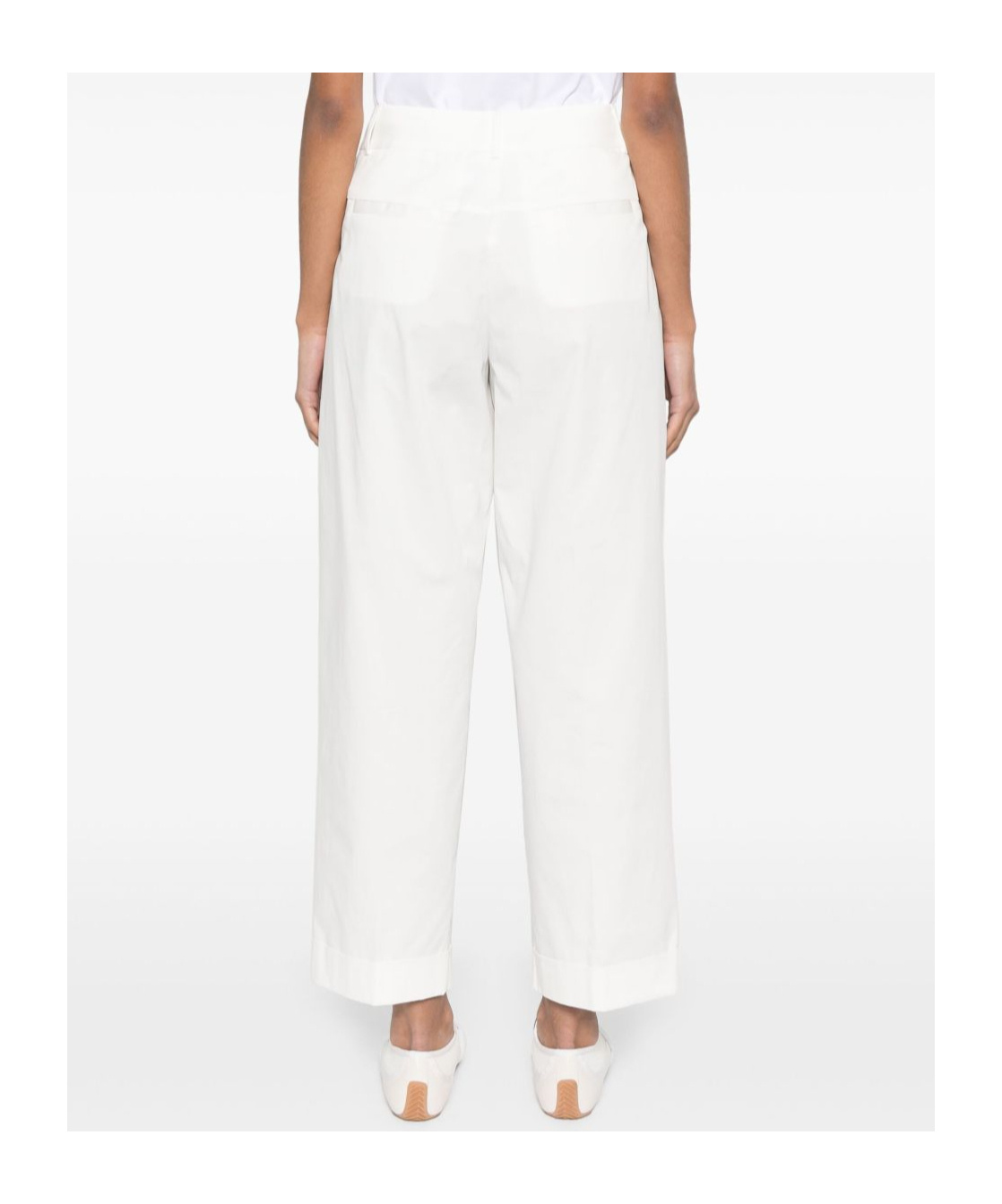Peserico Pressed-crease Trousers In White