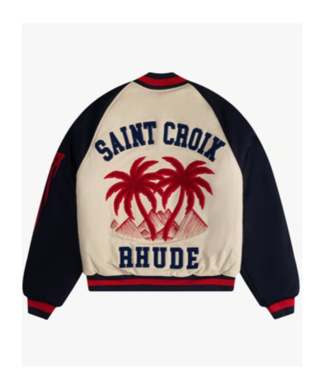 Rhude St. Croix Varsity Jacket In Black