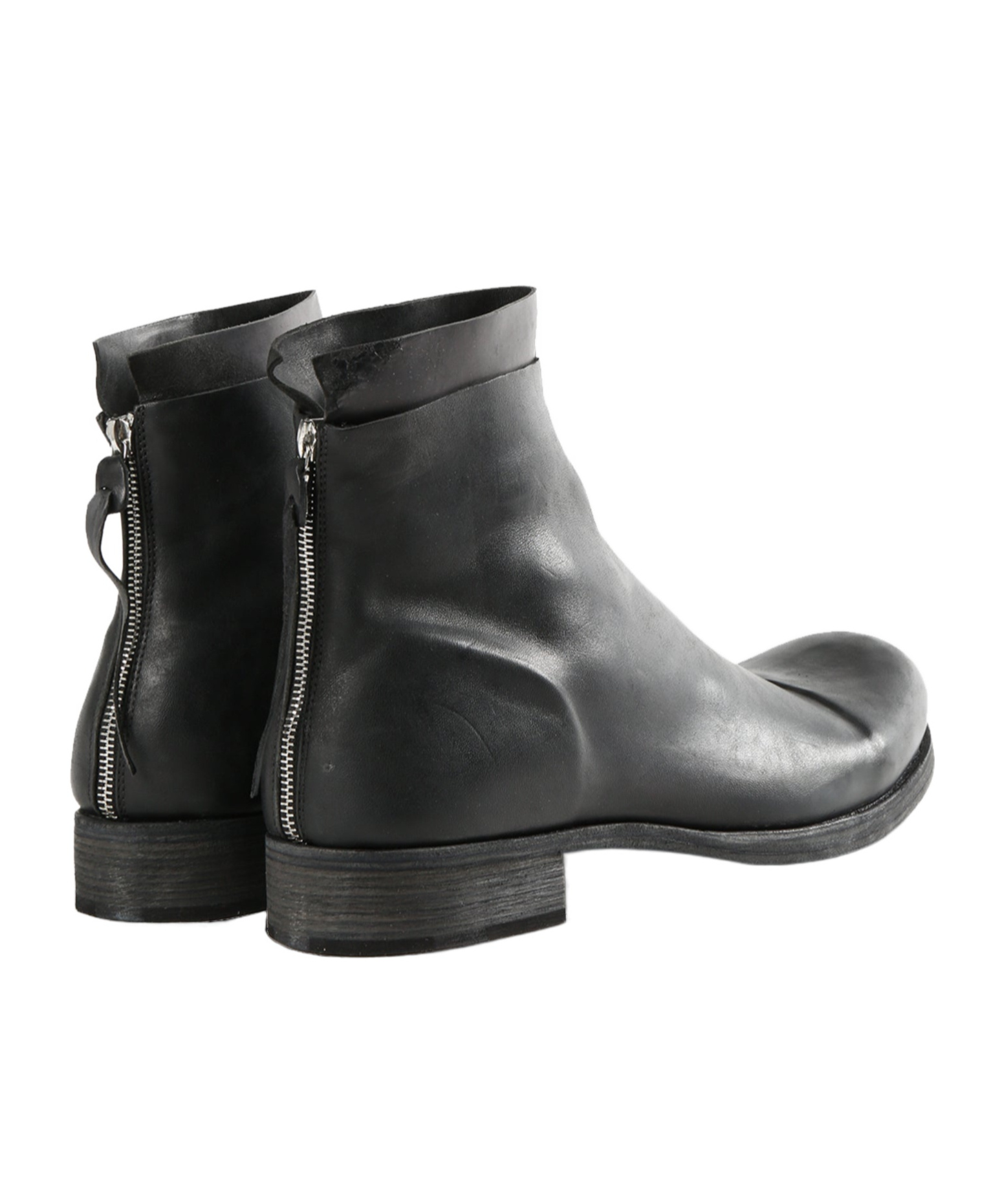 M.a+ Back-zip Booties In Black