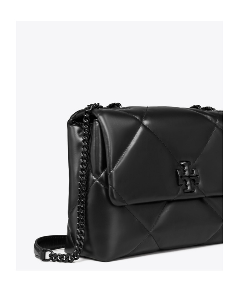 Tory Burch Black Kira Diamond Shoulder Bag In Black