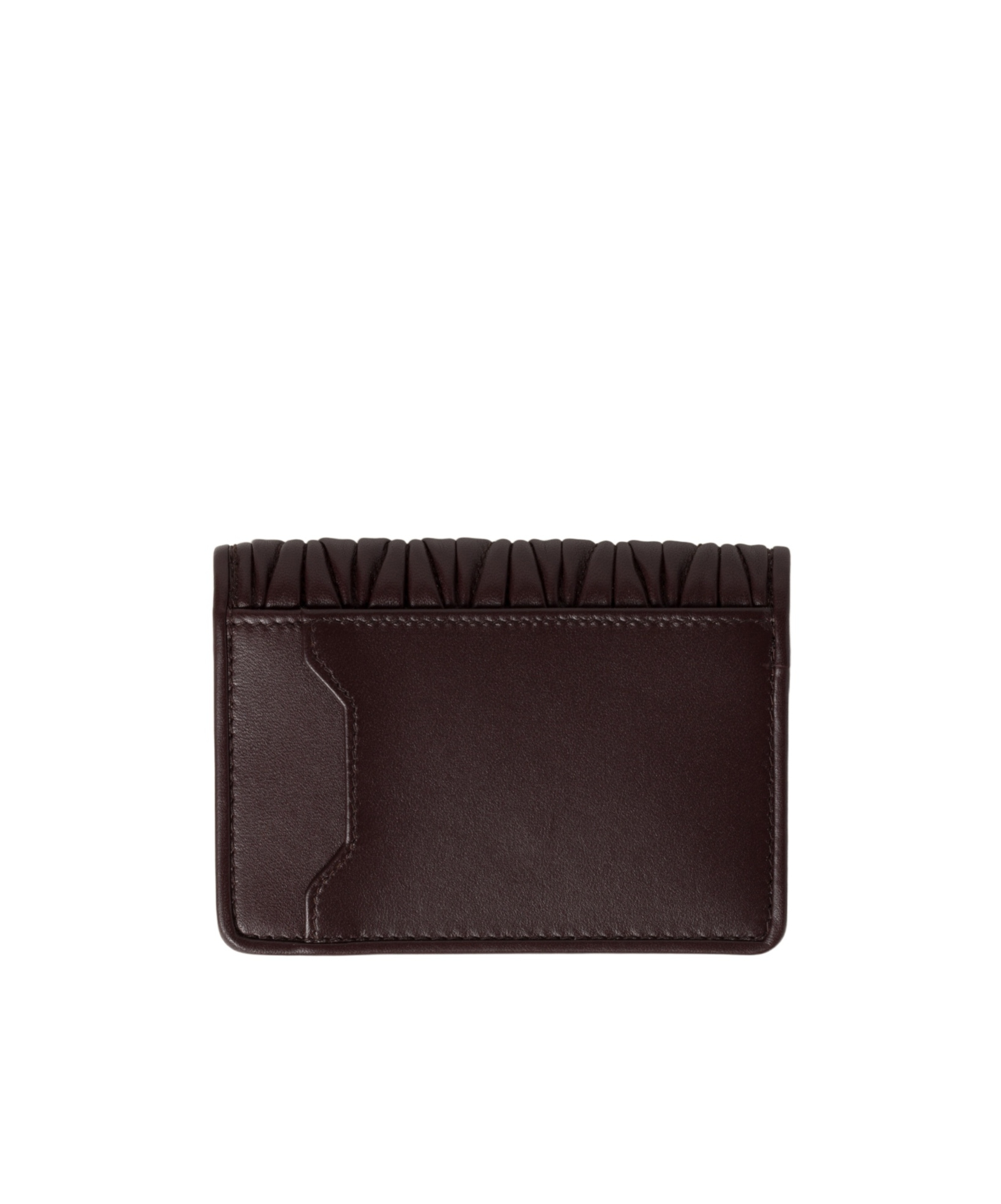 Miu Miu Textured Quilted Lamb Leather Wallet In Black