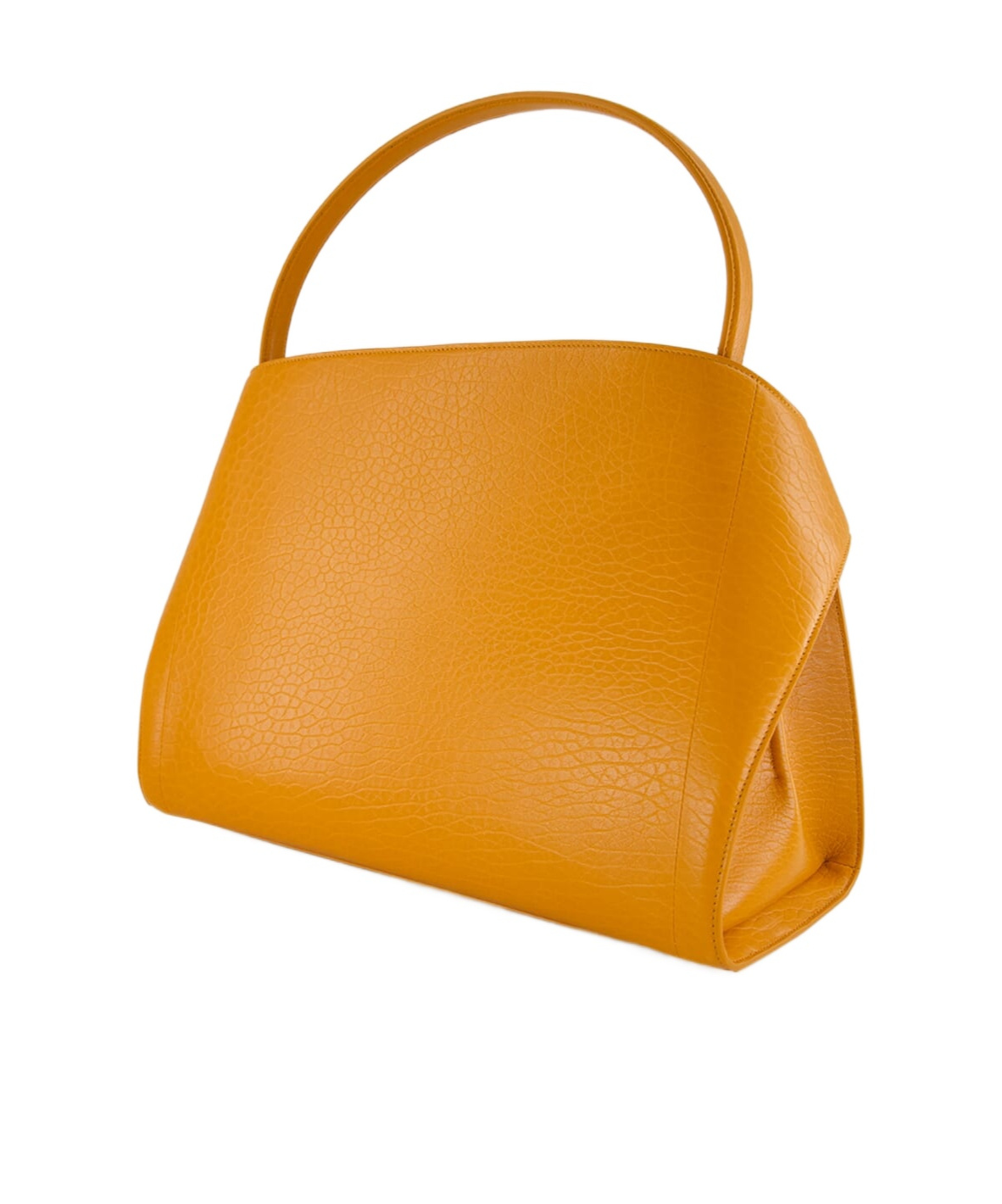 Ferragamo Medium Hug Maxi-grain Leather Shoulder Bag In Orange
