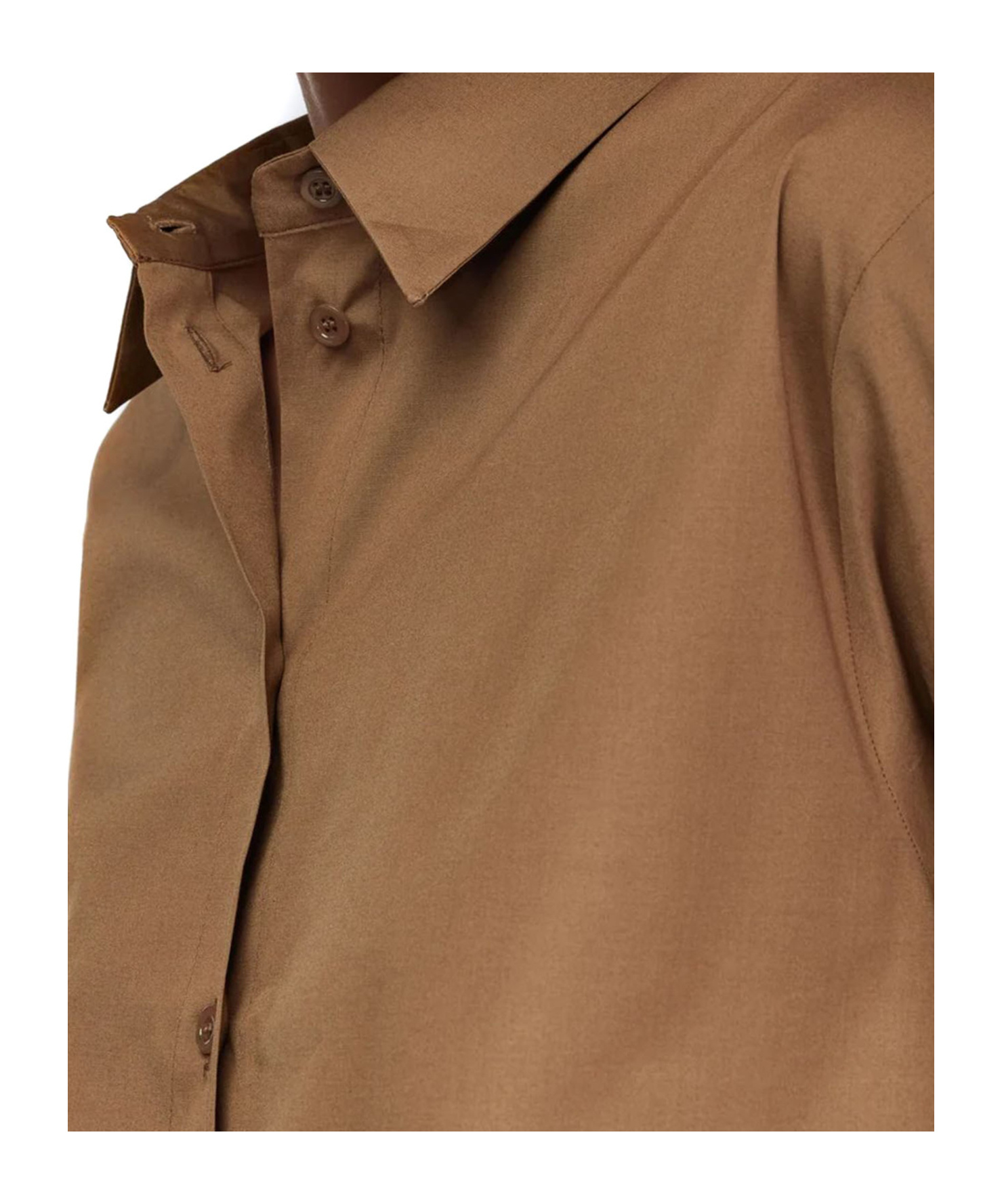 Semicouture Button-down Long-sleeved Shirt In Brown