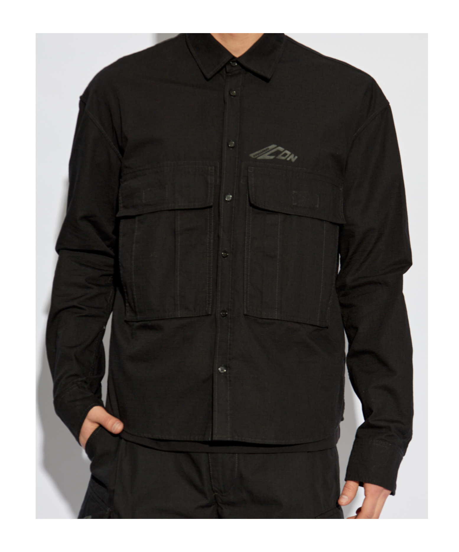 Dsquared2 Icon Ripstop Shirt In Black