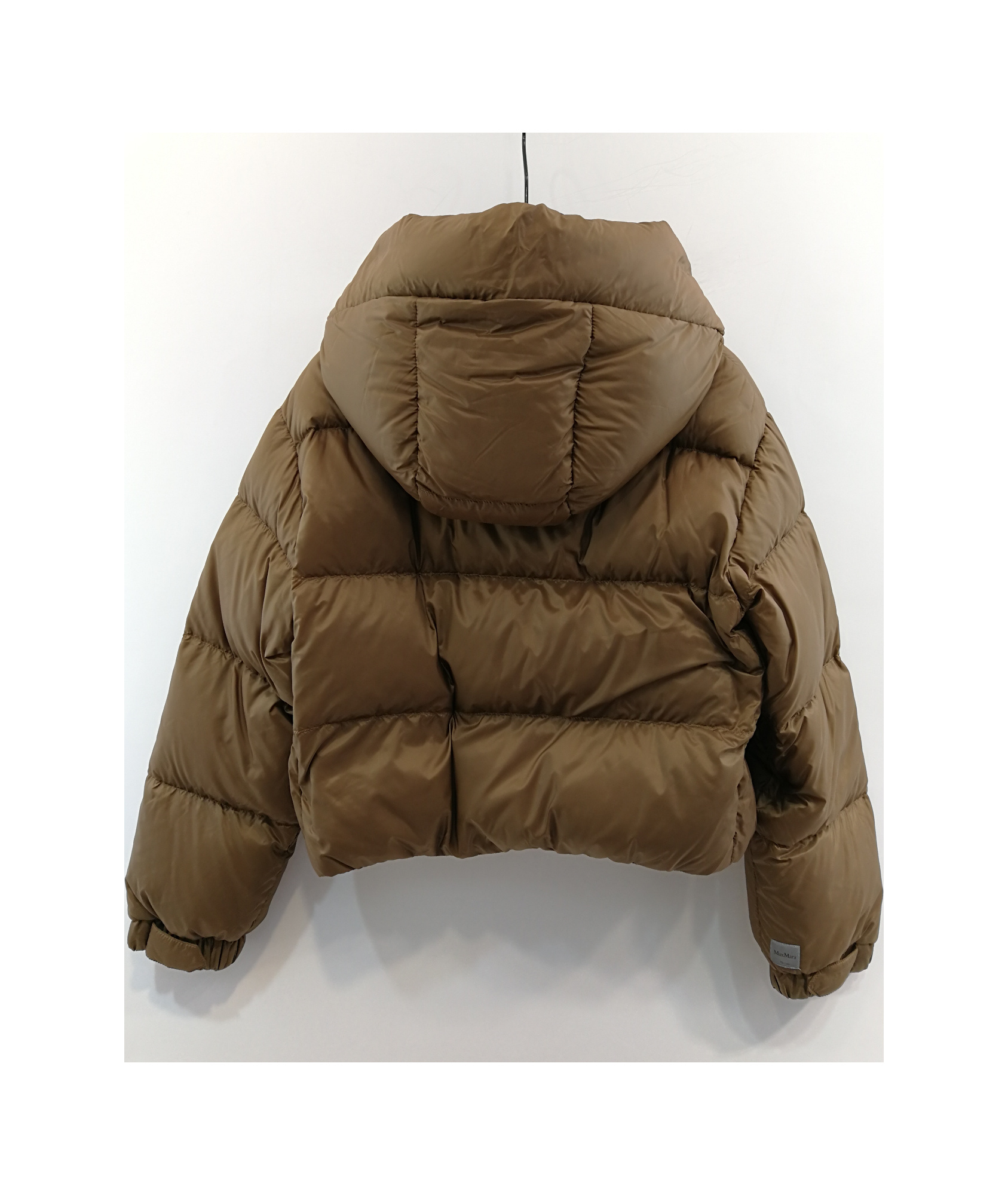 Max Mara Long-sleeved Down Jacket In Brown