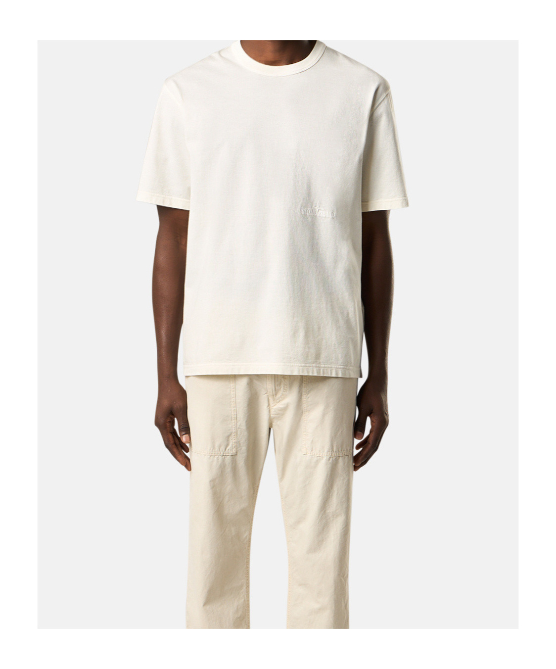 Stone Island Short-sleeved T-shirt In Ivory