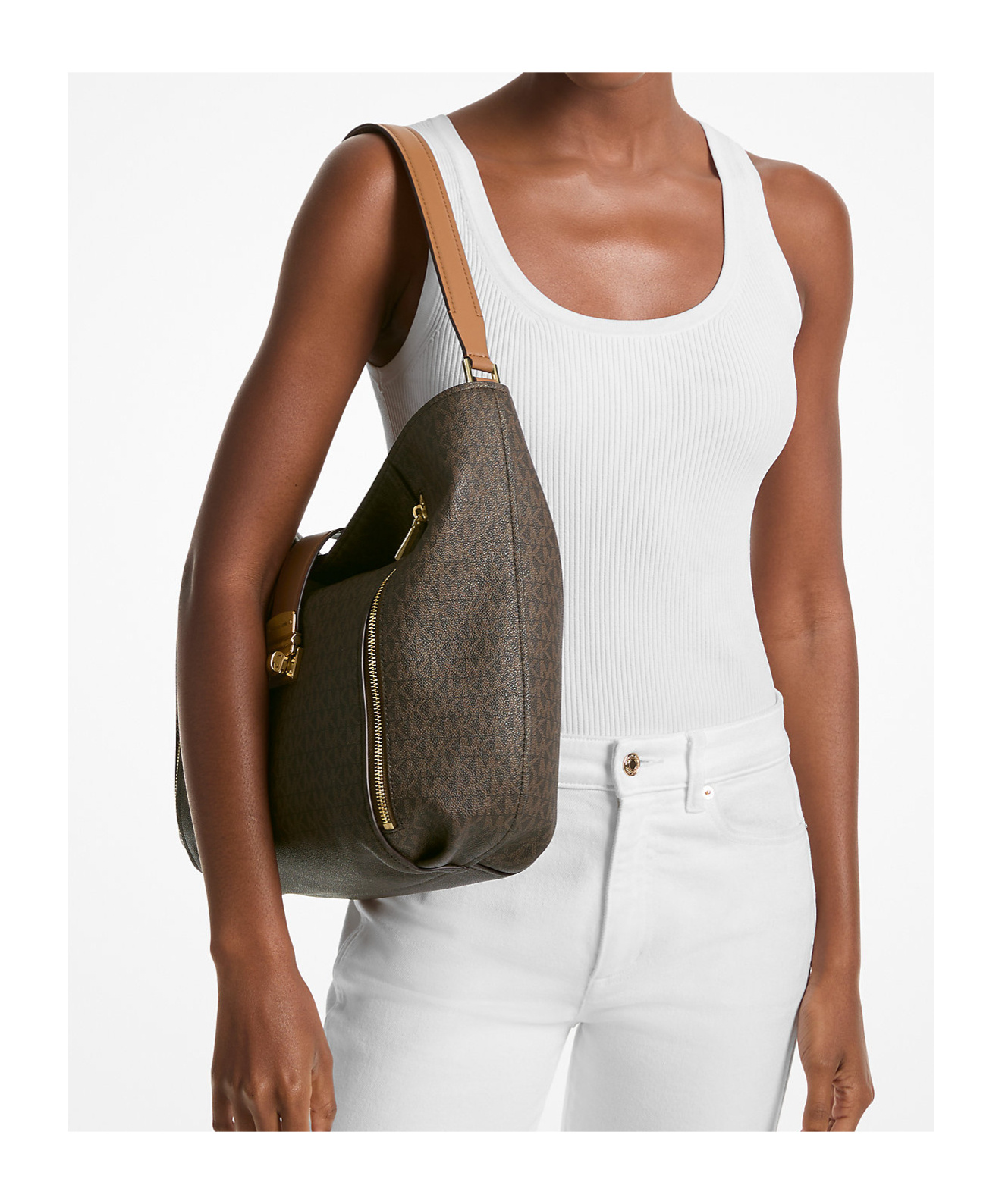 Michael Michael Kors Addison Large Signature Logo Shoulder Bag