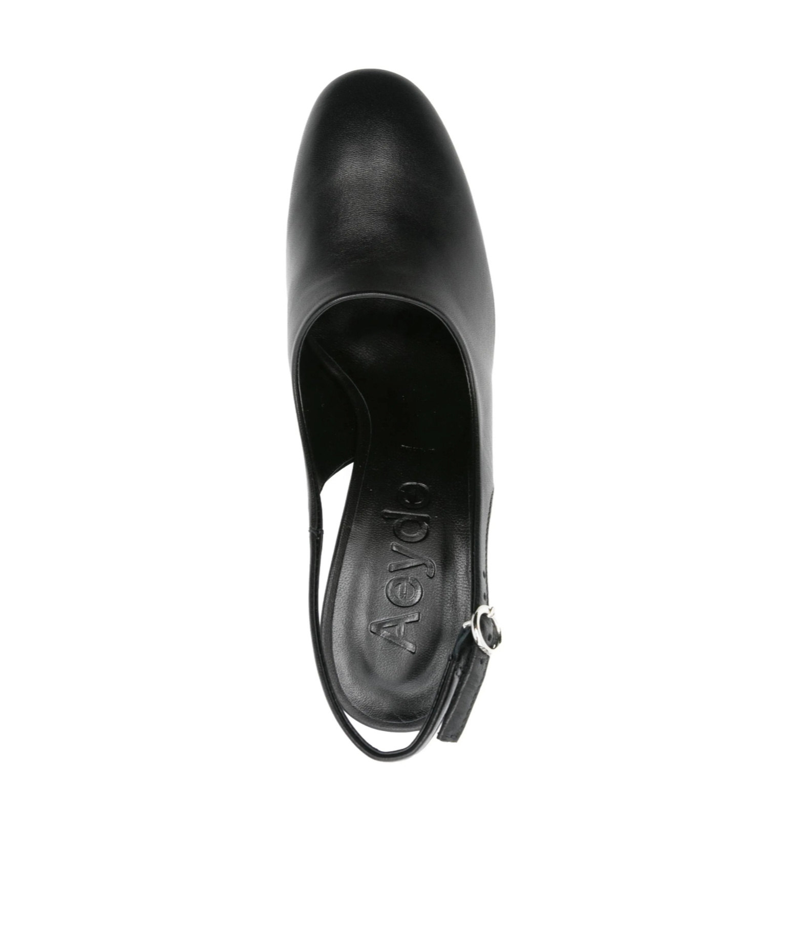 Aeyde 75mm Leather Slingback Pumps In Black