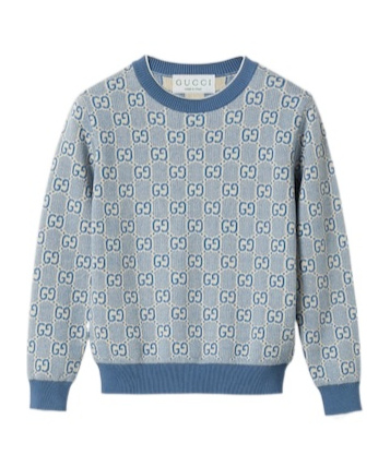 GUCCI GUCCI KIDS GG CREWNECK KNITTED JUMPER