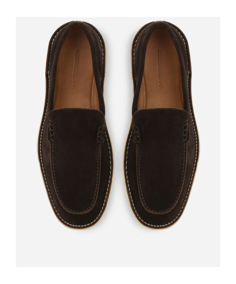 Dolce & Gabbana Suede Loafers In Black