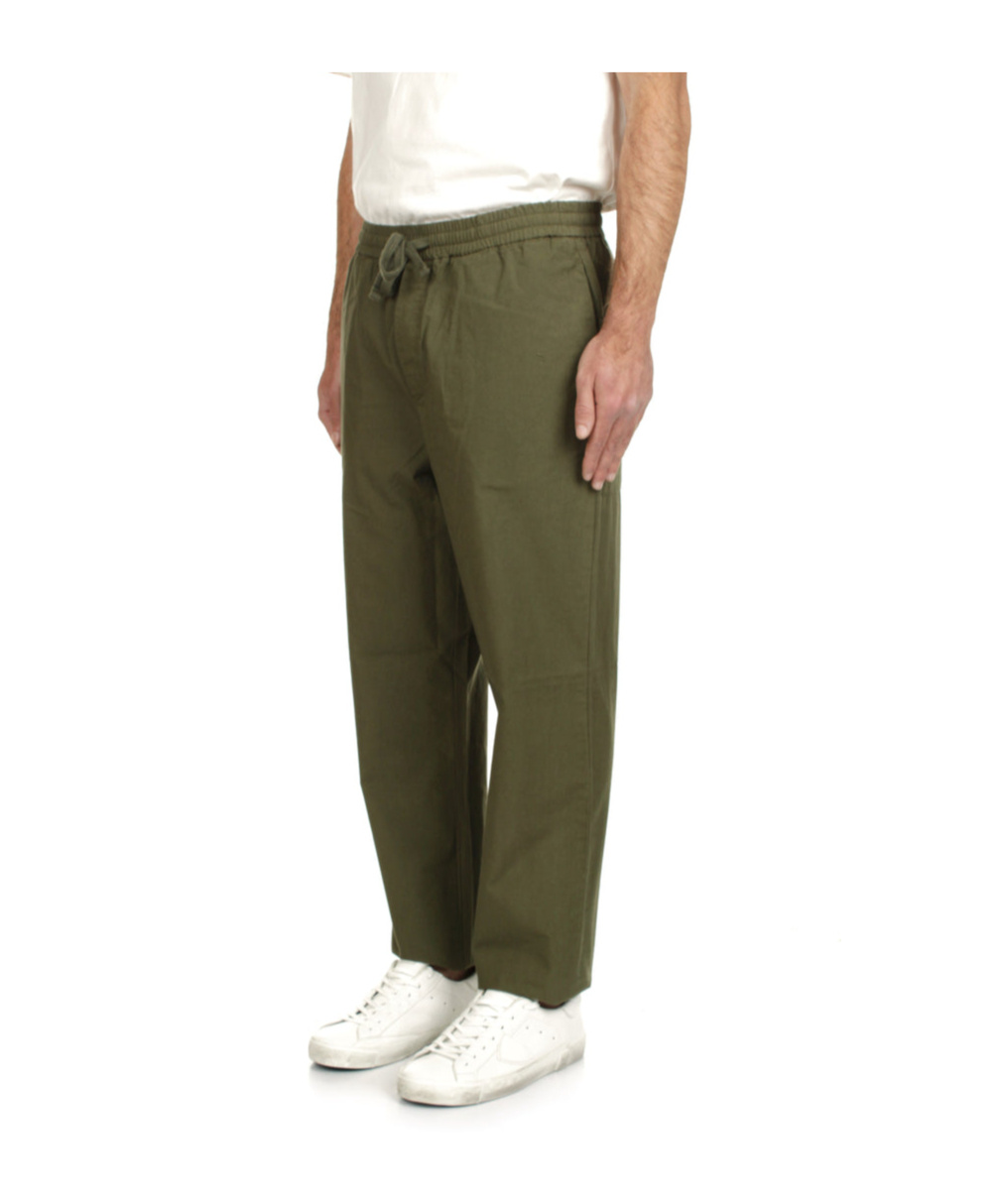 Woolrich Elastic Waist Casual Pants In Green