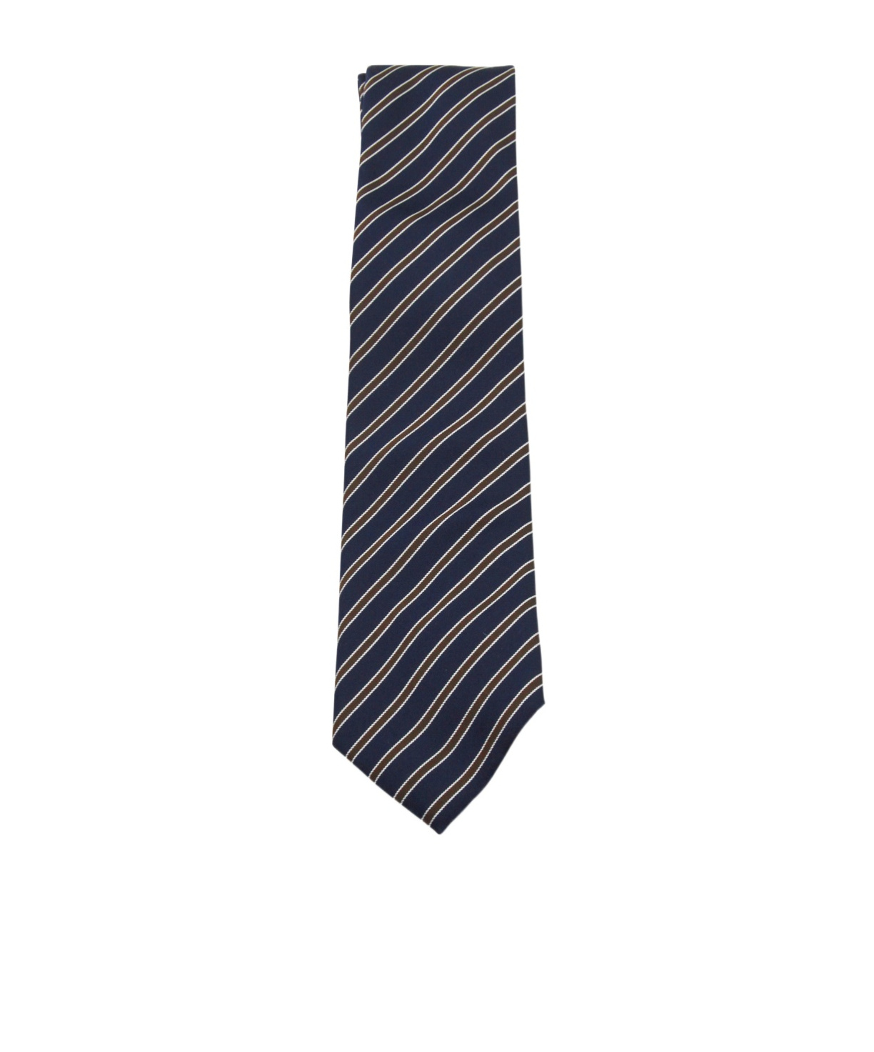 Zegna Diagonal Striped Tie Pointed Shape In Burgundy
