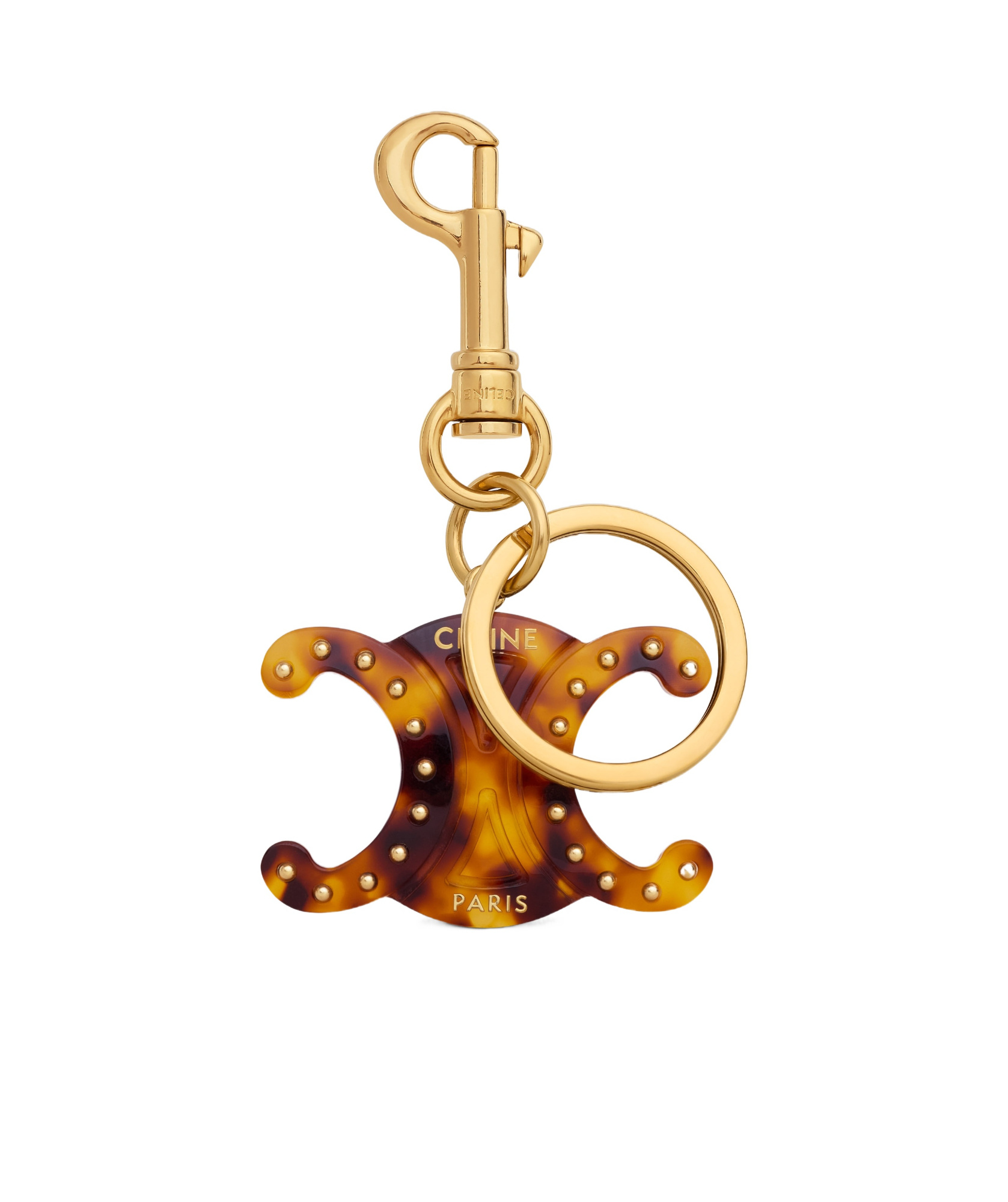 Celine Triomphe Keychain Pendant In Nude