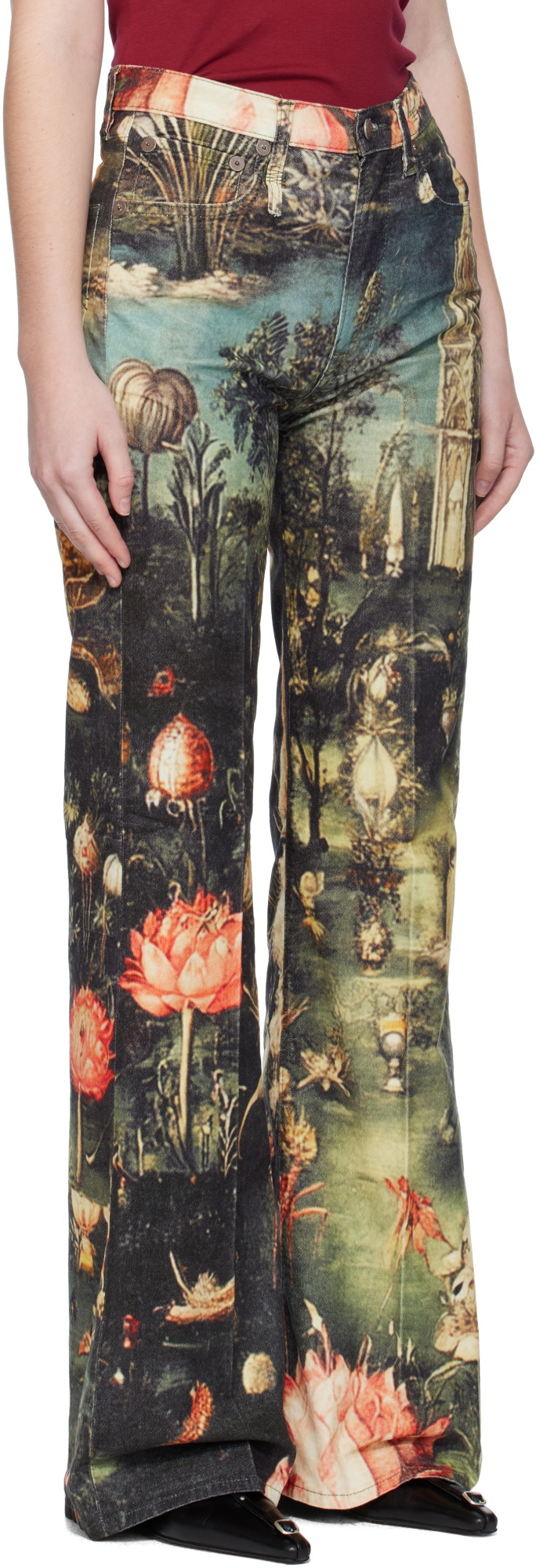 R13 Charlotte Floral-print Trousers In Multi