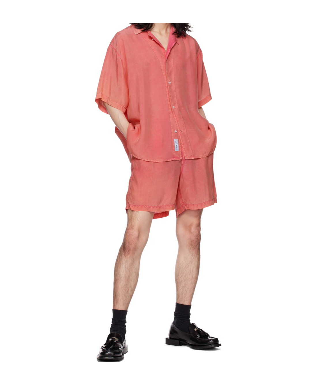 Eytys Button-down Short-sleeved Shirt In Pink