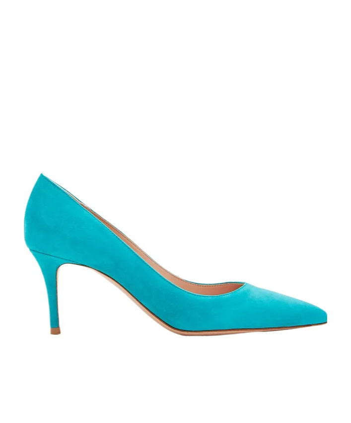 Gianvito Rossi Pointed-toe Slip-on Pumps In Blue