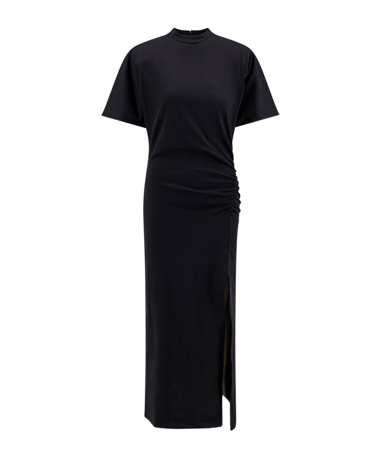 Pinko Long T-shirt Dress With Padded Shoulders In Black