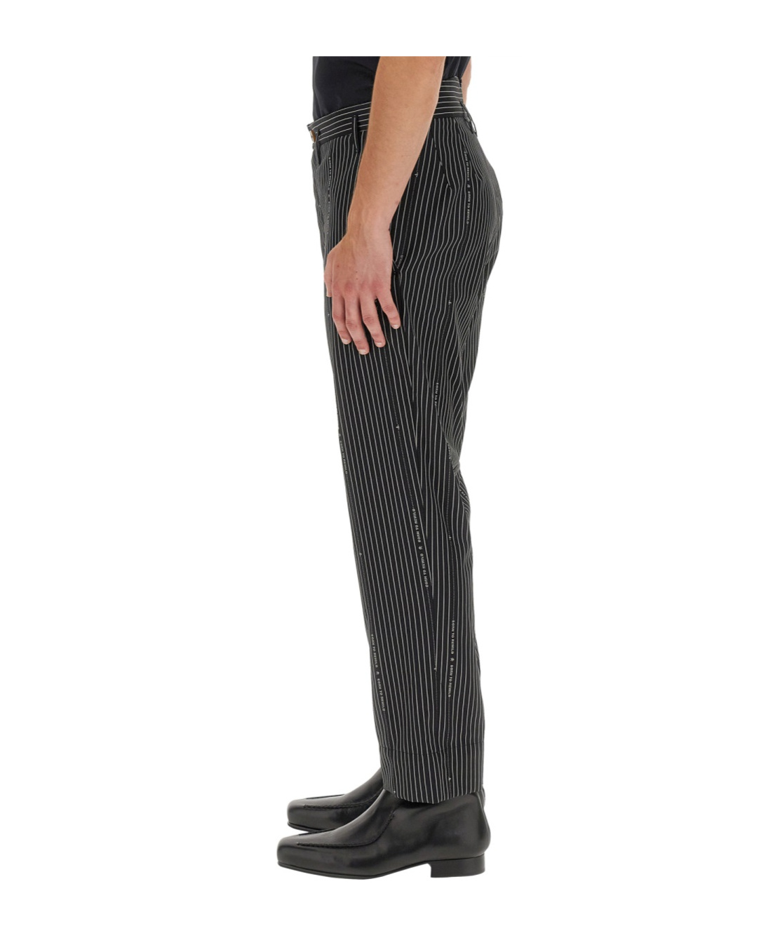 Vivienne Westwood Pinstripe Tailored Pants With High Waist In Black