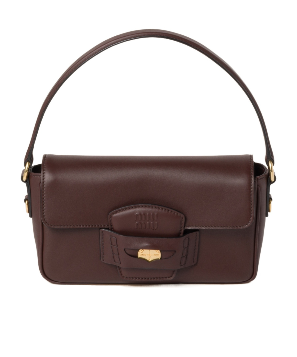 Miu Miu Logo Shoulder Bag In Red