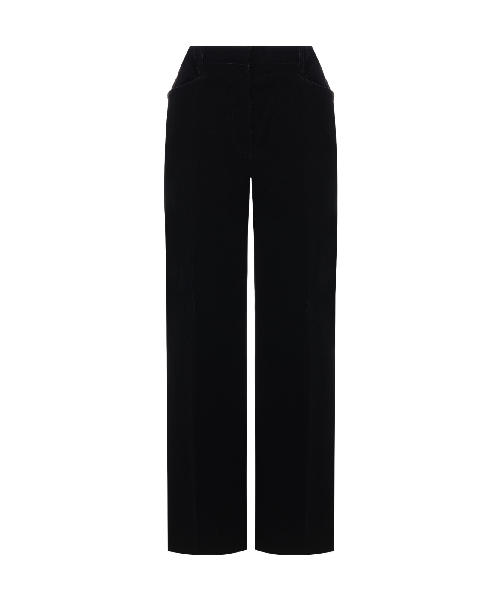 Tom Ford High-waist Wide-leg Velvet Trousers In Black