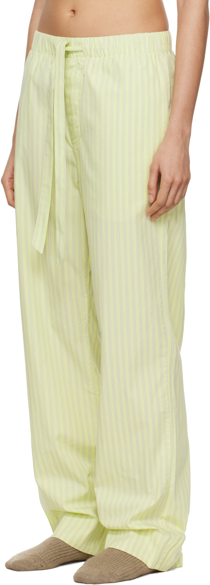 Tekla X Auralee Collaboration Pajama Pants In Yellow