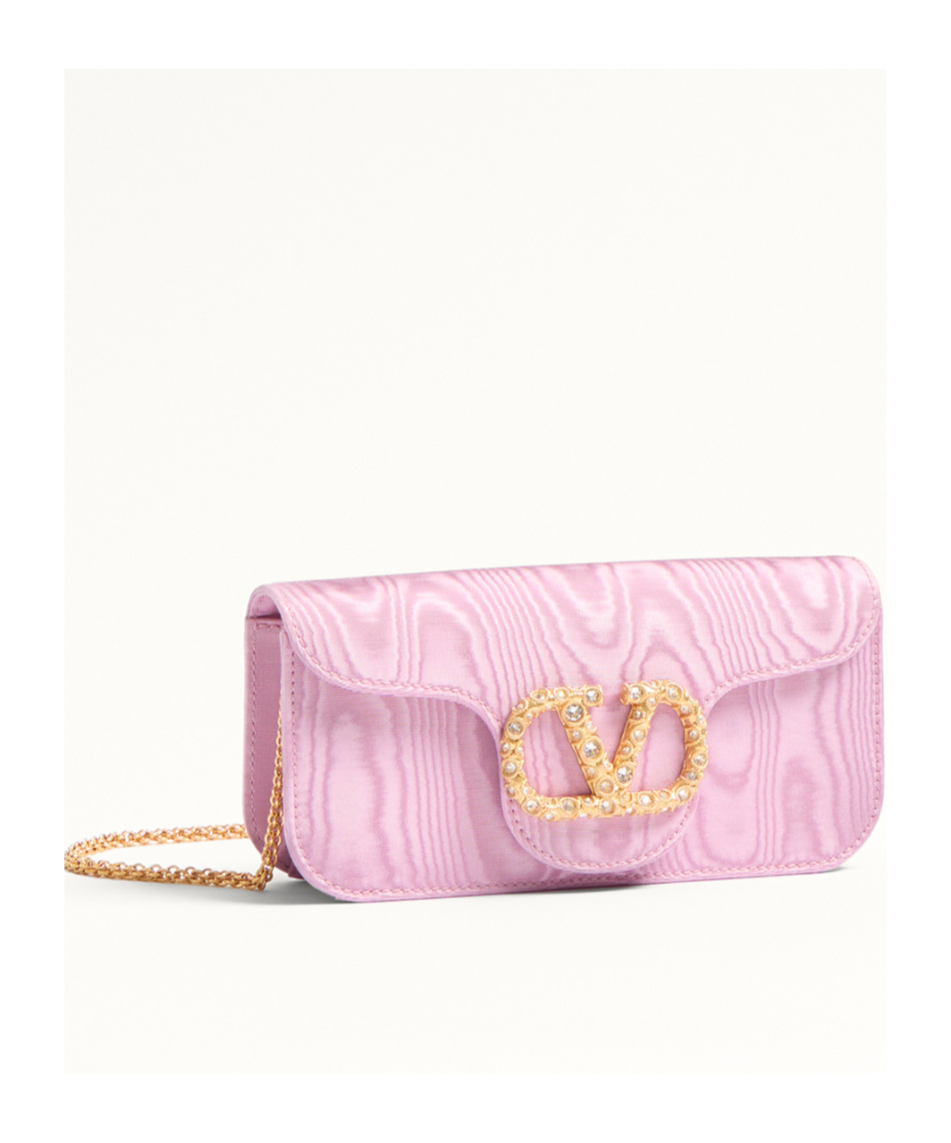Valentino Locò Clutch Bag In Pink