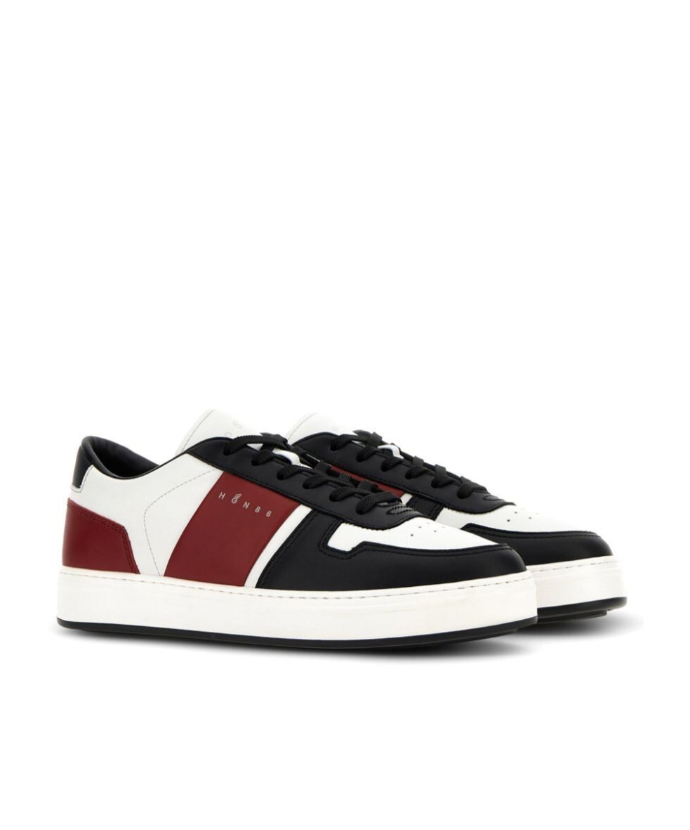 Hogan Round Toe Rubber Sole Sneakers In White