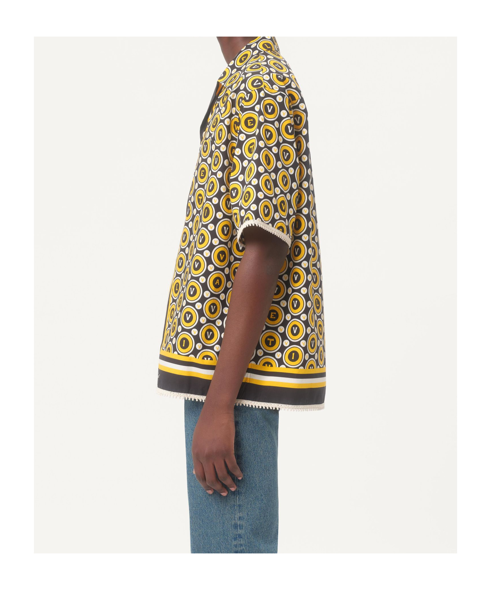 Valentino Bowling Shirt With Bulles Royales Print