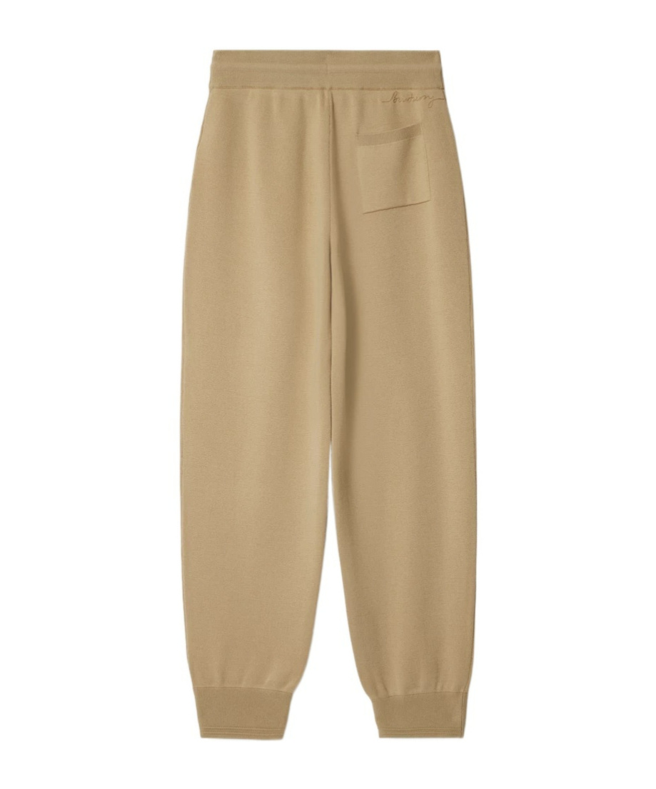 Burberry Wool-blend Track Pants In Nude