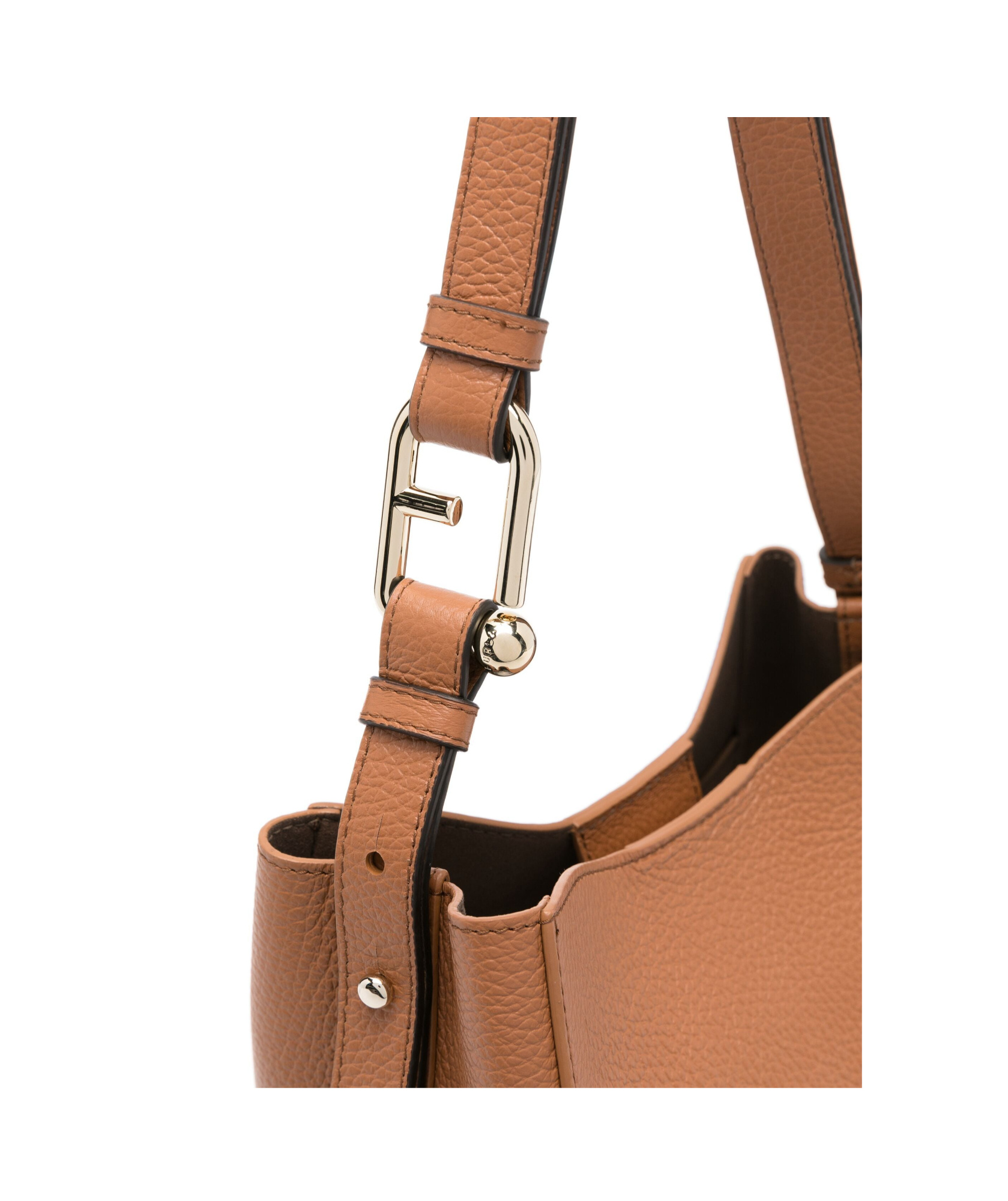 Furla Nuvola Leather Bucket Bag In Brown