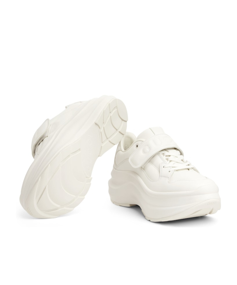 Shop Gucci Women's Wave Wedge Sneaker In White