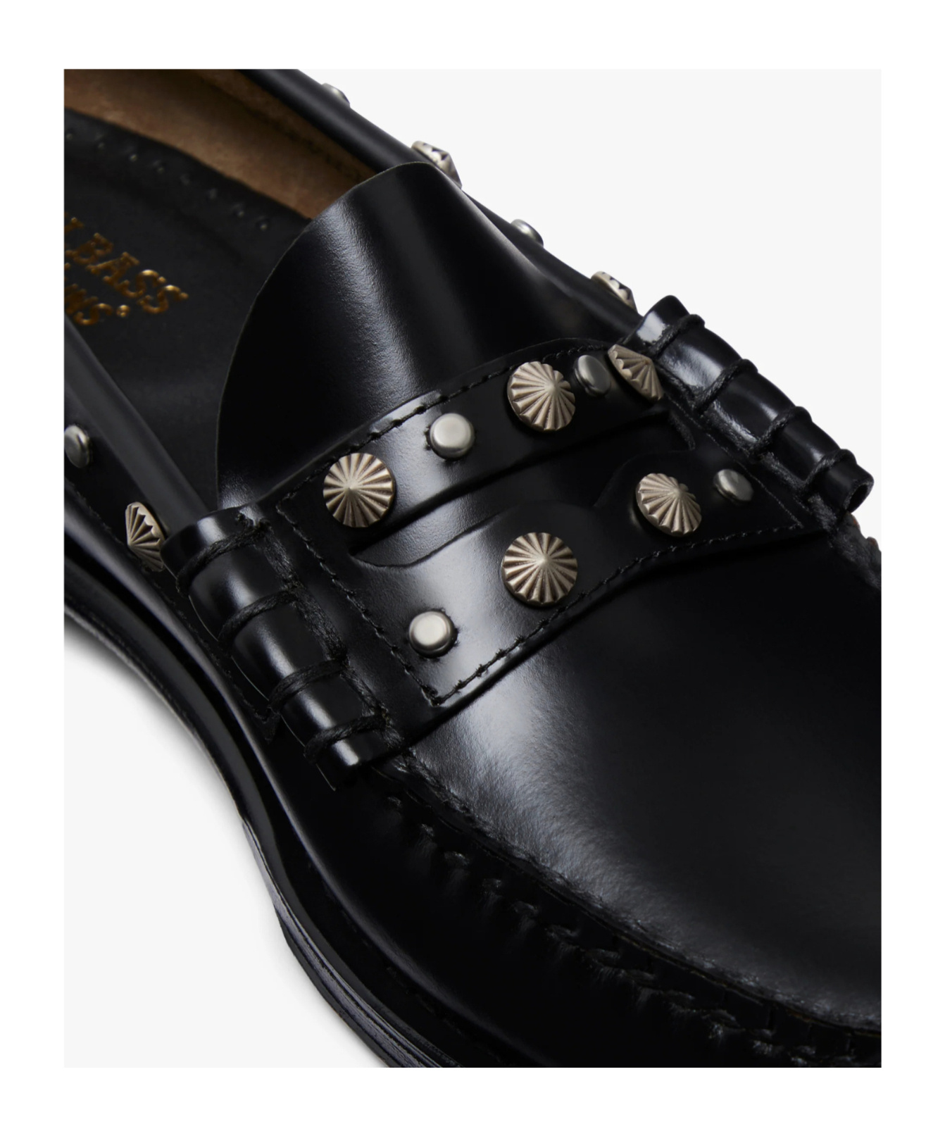 G.h. Bass & Co. Weejuns Larson Western Stud Loafers In Black